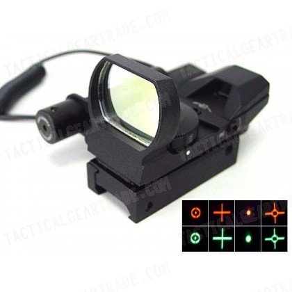 Holographic Multi Reticle Red Green Dot Sight Reflex & Red Laser