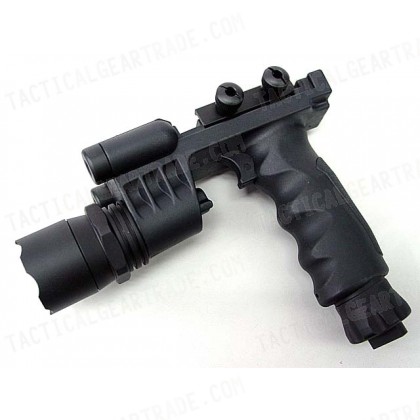 Tactical LED Weapon Light Foregrip Flashlight with Red Laser