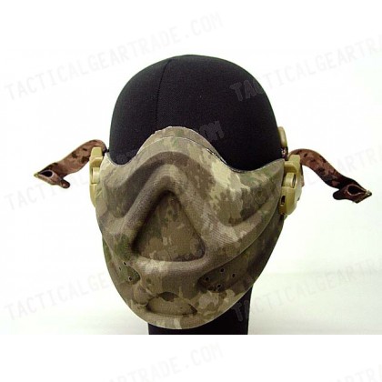 Light Weight Neoprene Hard Foam Half Face Mask A-TACS Camo