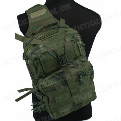 Tactical Utility Gear Sling Bag Backpack Camo Woodland L