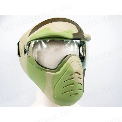 APS Heavy Duty Face Mask with Anti-Fog Lens Desert Camo