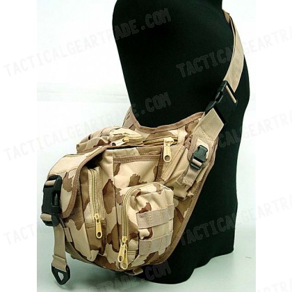 Tactical Utility Shoulder Pack Carrier Bag Desert Camo