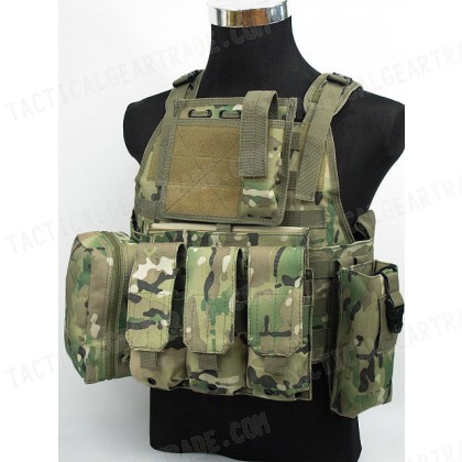 USMC MOD Molle Assault Plate Carrier Vest Multi Camo