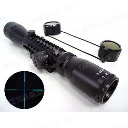 3-9x40 Blue Illuminated Mil-Dot Tri-rail Rifle Scope