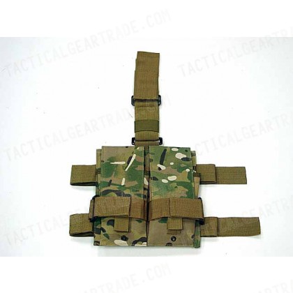 Double Magazine Drop Leg Pouch Multi Camo