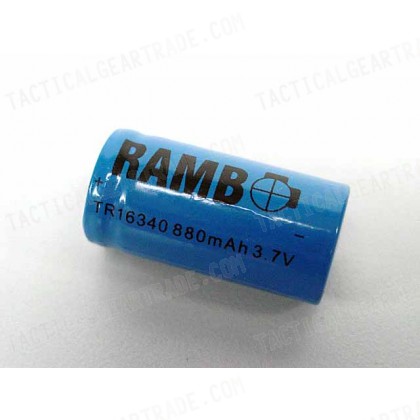 3.7V 880mAh CR123A 16340 Rechargeable Lithium Battery