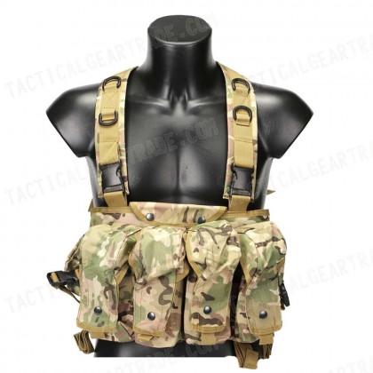 AK Magazine Chest Rig Carry Vest Multi Camo