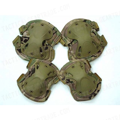 SWAT X-Cap Airsoft Paintball Knee & Elbow Pads Multi Camo