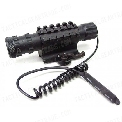 Tactical QD Lever RAS Tri-Rail Green Laser Sight Pointer LG08