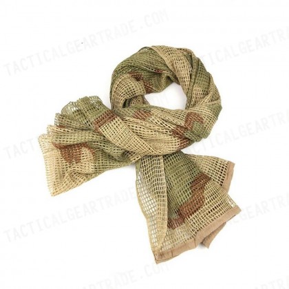 Face Veil Mesh Netting Scarf Mask Desert Camo