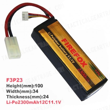 Firefox 11.1V 2300mAh LiPo Li-Po Li-Polymer Battery 12C F3P23