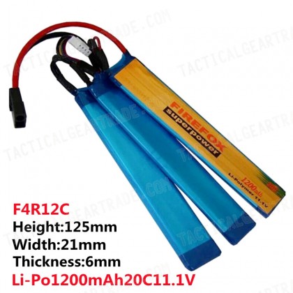 Firefox 11.1V 1200mAh LiPo Li-Po Li-Polymer 3 cell Battery 20C F4R12C