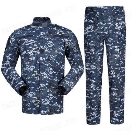 US Navy ACU Field Uniform Set Digital Navy Blue Camo