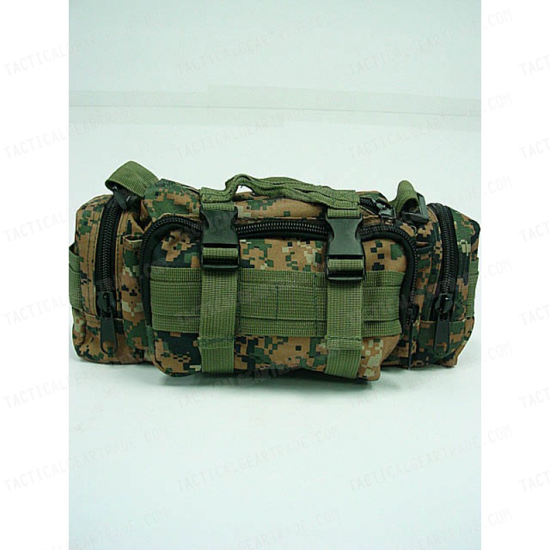 Molle Utility Shoulder Waist Pouch Bag Digital Camo Woodland