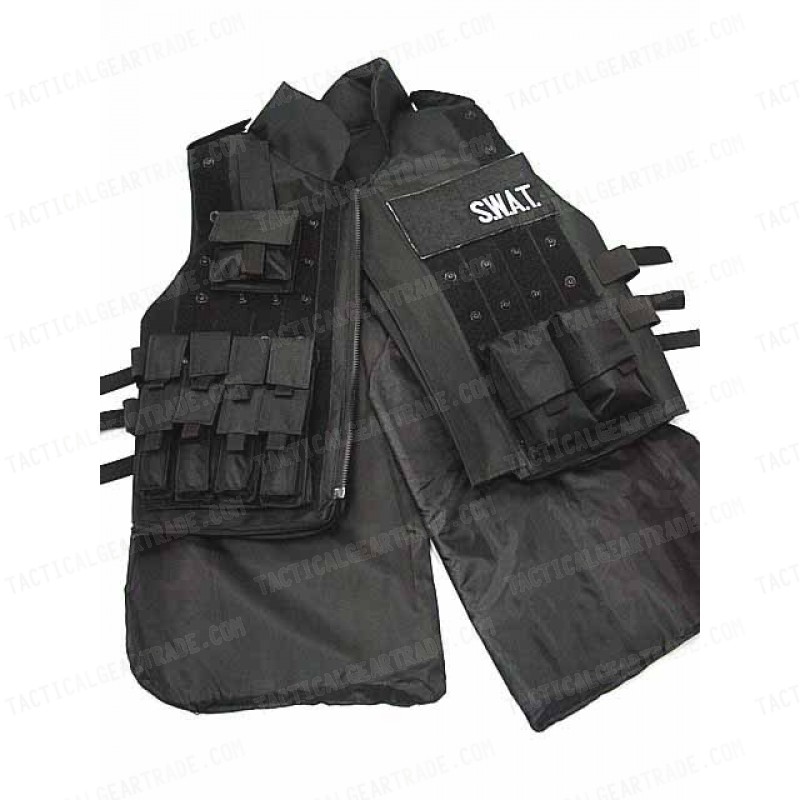 SWAT US Army Airsoft Combat Tactical Assault Vest BK
