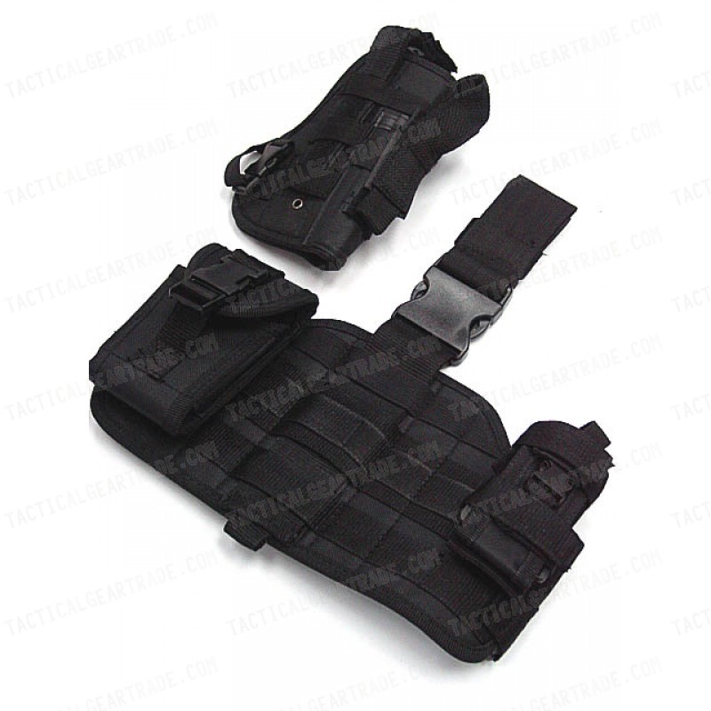 Component Molle Drop Leg Pistol Holster Black