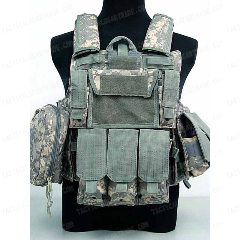 Molle Combat Strike Plate Carrier CIRAS Vest Digital ACU Camo