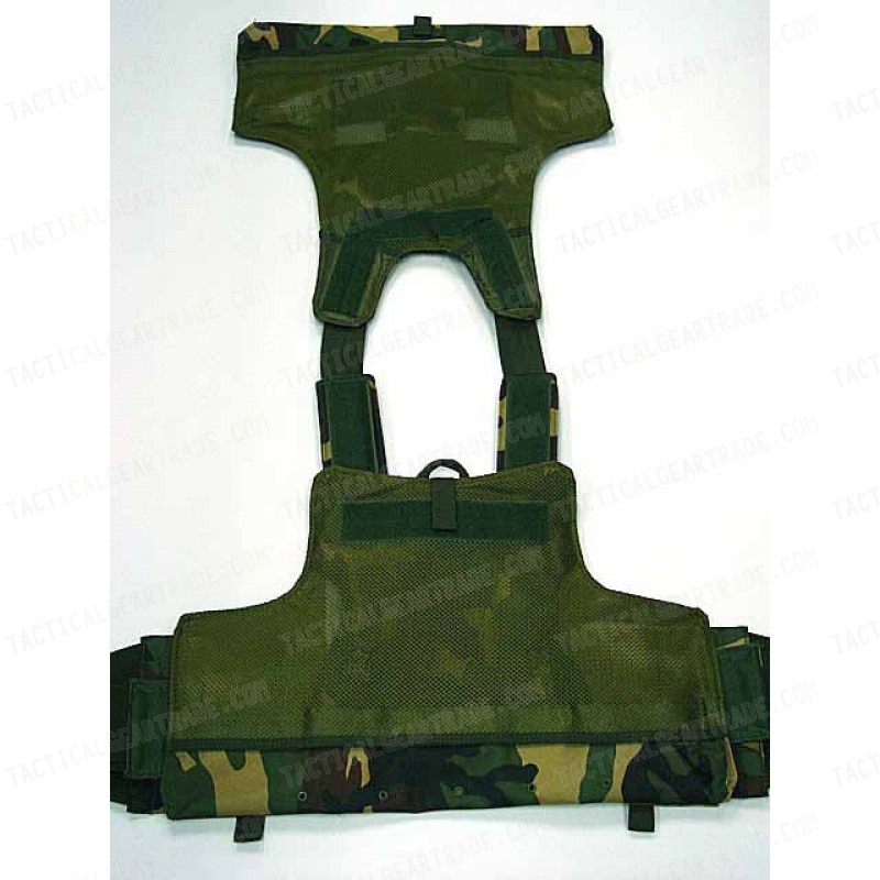 Molle Combat Strike Plate Carrier CIRAS Vest Camo Woodland