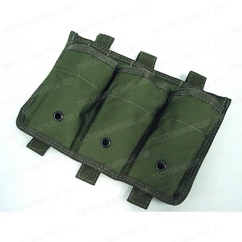 Airsoft Molle Triple Magazine Open Top Pouch OD