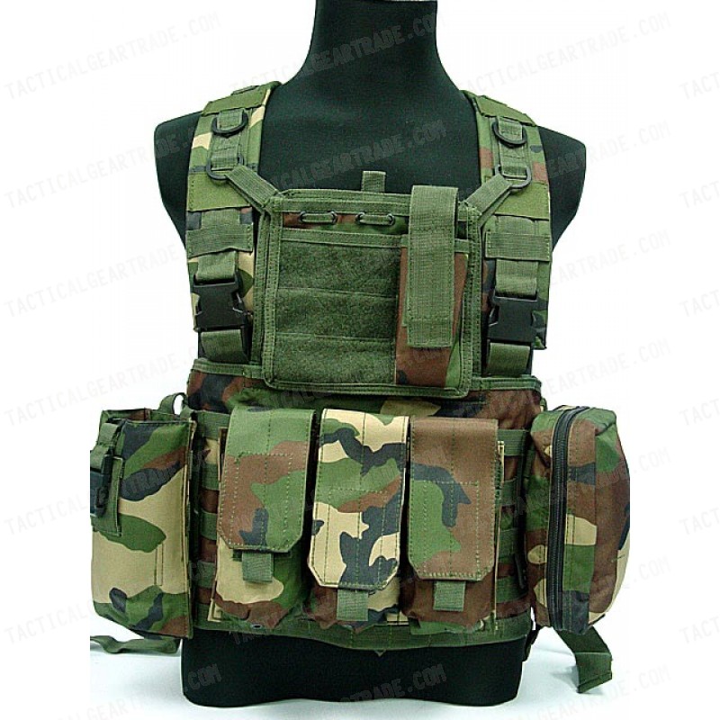 FSBE LBV Load Bearing Molle Assault Vest Camo Woodland