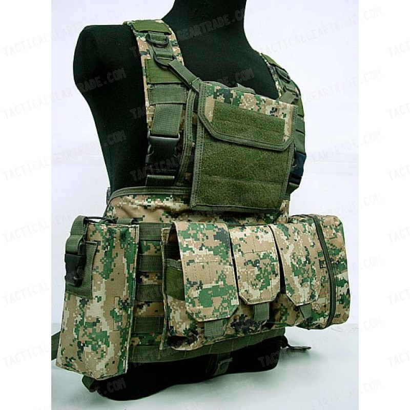 FSBE LBV Load Bearing Molle Assault Vest Digital Camo Woodland