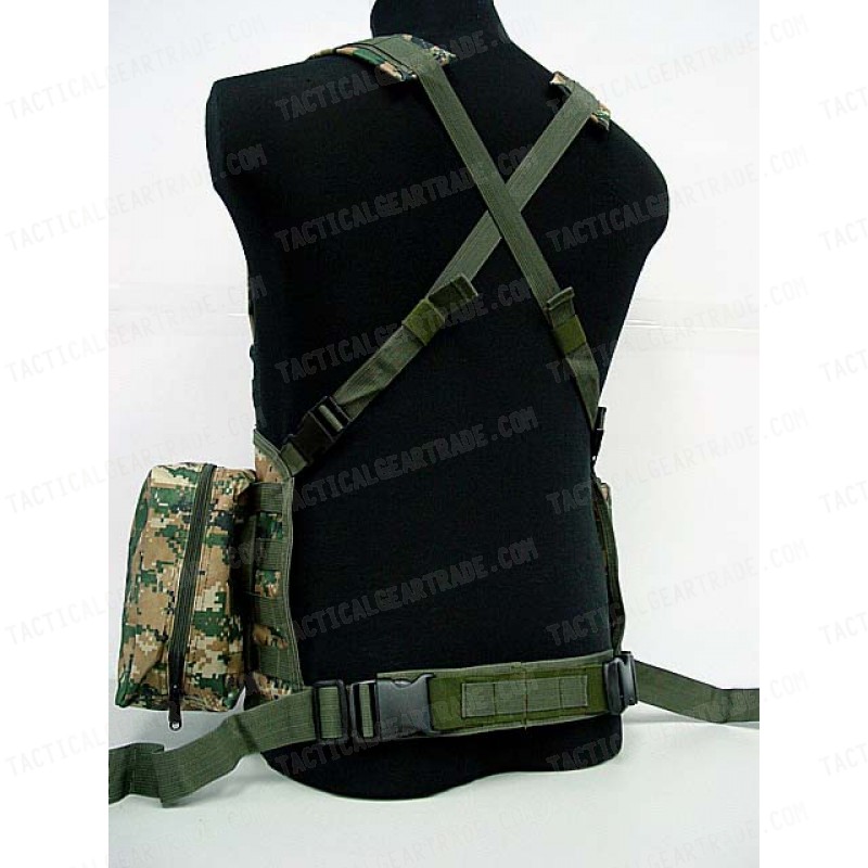 FSBE LBV Load Bearing Molle Assault Vest Digital Camo Woodland