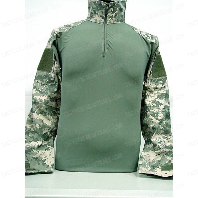 Tactical Combat Shirt w/ Elbow Pad Digital ACU Camo