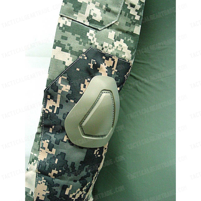 Tactical Combat Shirt w/ Elbow Pad Digital ACU Camo