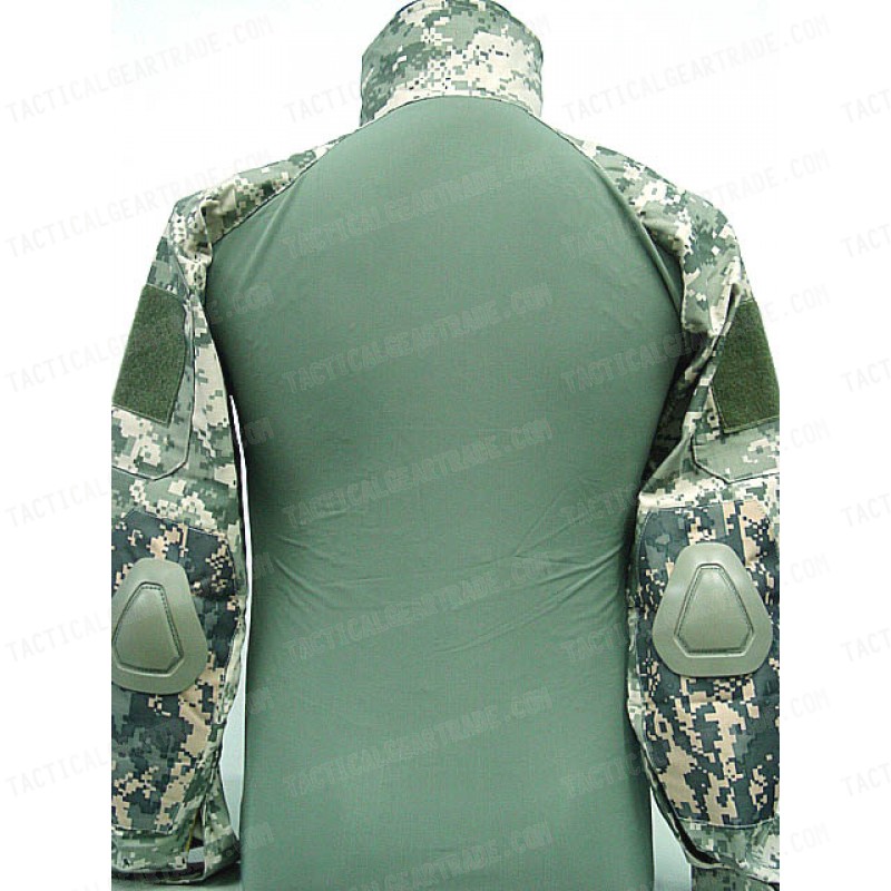 Tactical Combat Shirt w/ Elbow Pad Digital ACU Camo