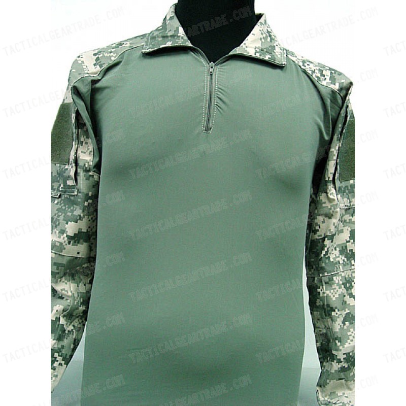 Tactical Combat Shirt w/ Elbow Pad Digital ACU Camo