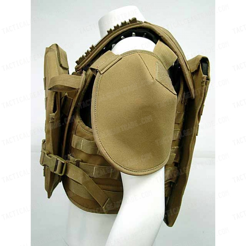 Tactical Molle Plate Carrier Recon Armor Vest Coyote Brown