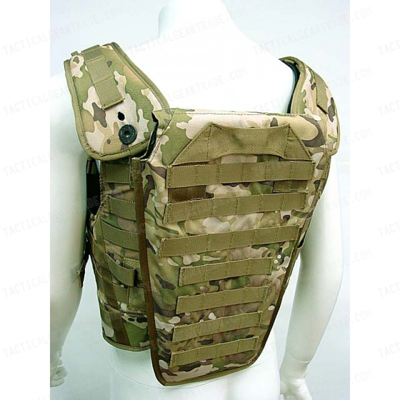 Tactical Molle Plate Carrier Recon Armor Vest Multi Camo