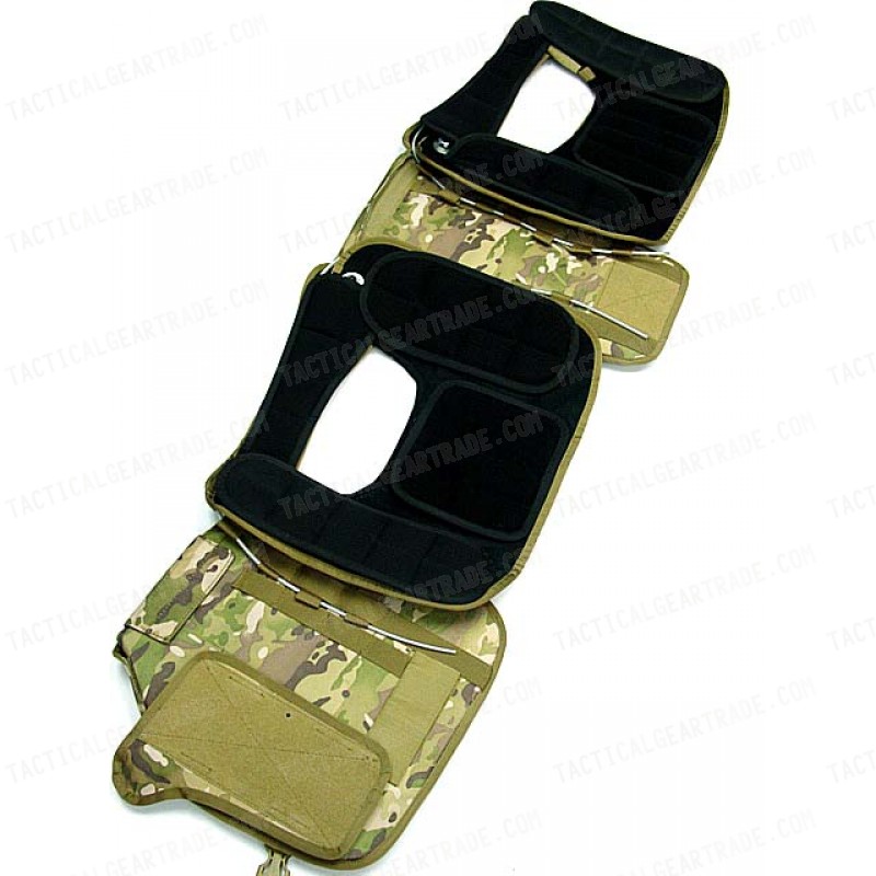 Tactical Molle Plate Carrier Recon Armor Vest Multi Camo