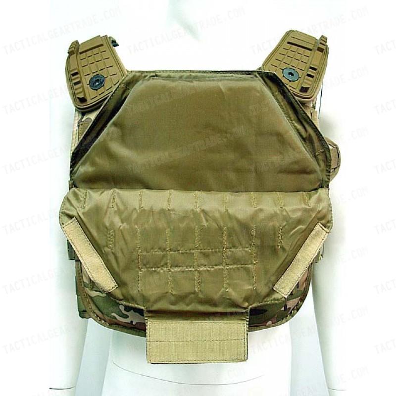 Tactical Molle Plate Carrier Recon Armor Vest Multi Camo