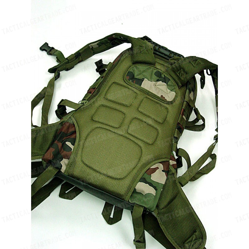 Tactical Molle Patrol Rifle Gear Backpack Camo Woodland