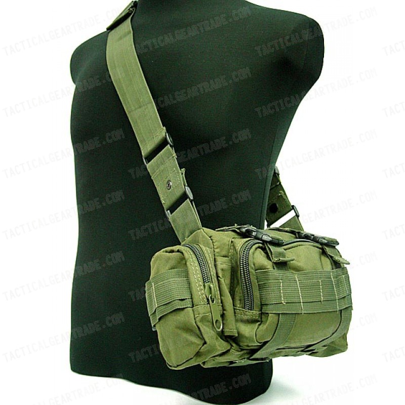 Molle Utility Shoulder Waist Pouch Bag OD