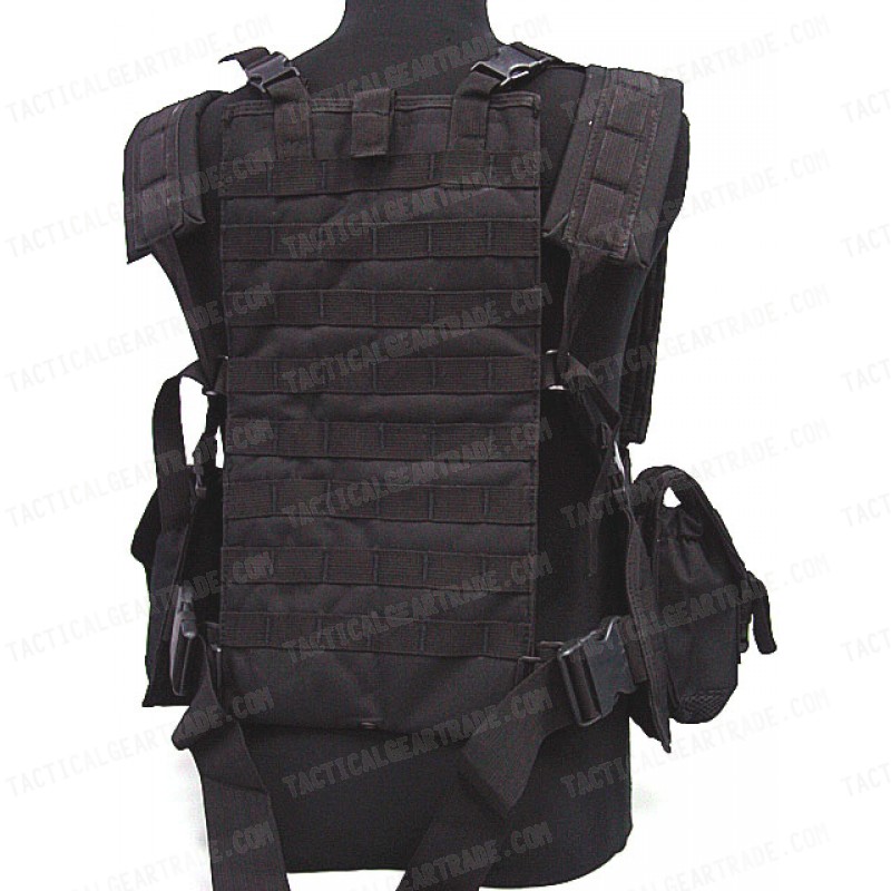 Airsoft Molle Canteen Hydration Combat RRV Vest Black