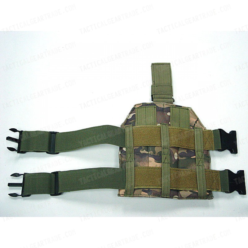 Molle Drop Leg Platform Panel w/Pistol Holster Multi Camo