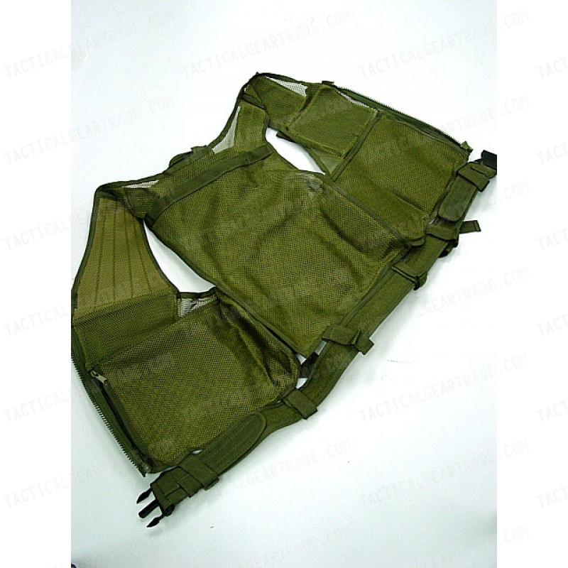 Deluxe Airsoft Tactical Combat Mesh Vest OD