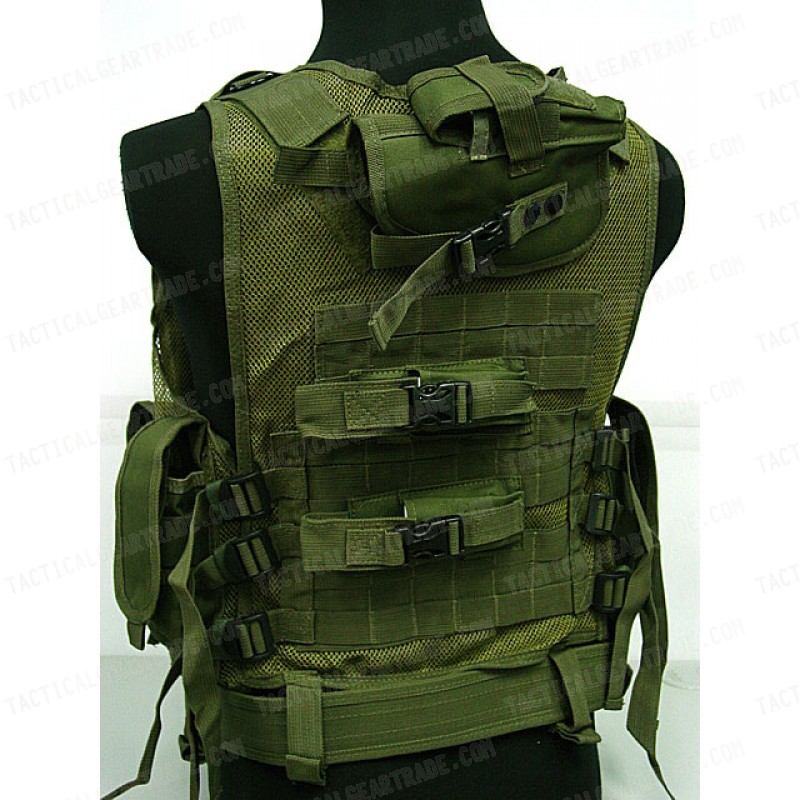 Deluxe Airsoft Tactical Combat Mesh Vest OD