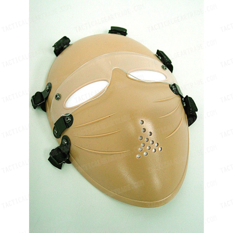 Tactical Full Face Airsoft Killer Mask w/ Goggle Tan