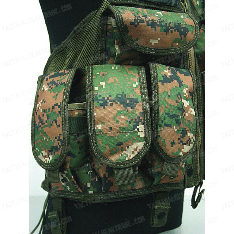 USMC Hunting Combat Tactical Vest Type B Digital Camo Woodland