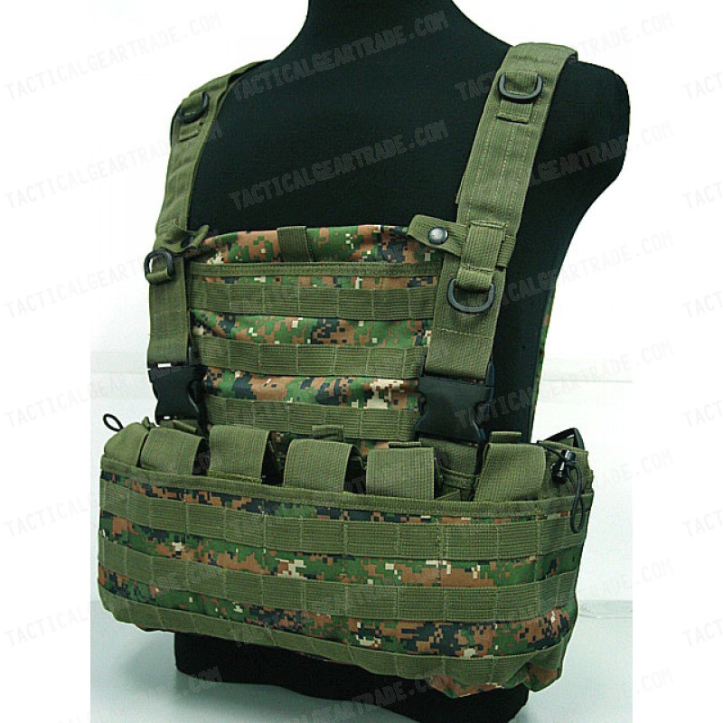 USMC Molle Hydration Combat Carrier Vest Digital Camo Woodland