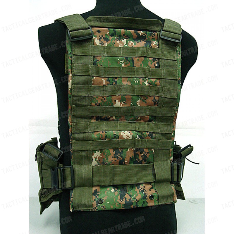 USMC Molle Hydration Combat Carrier Vest Digital Camo Woodland