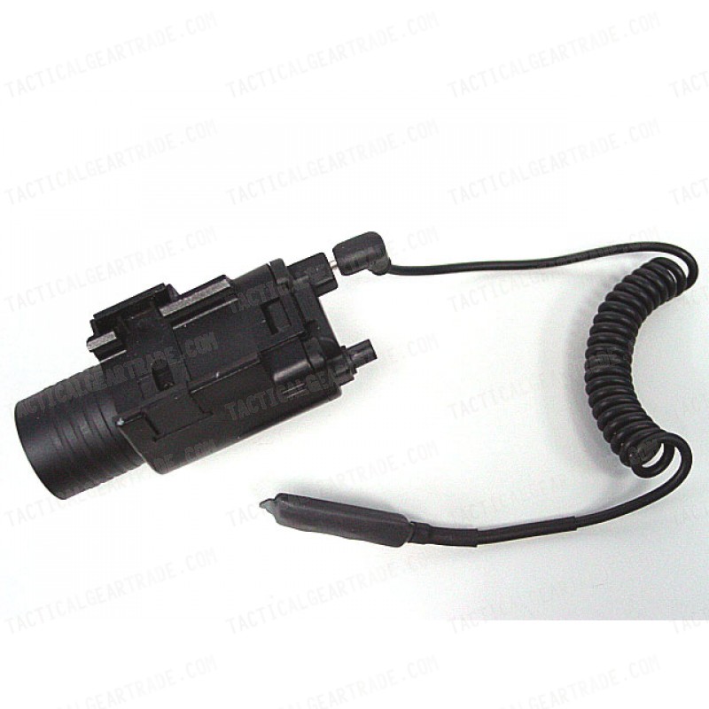 M6 6V 65Lm QD Xenon Tactical Flashlight & Red Laser Sight Black