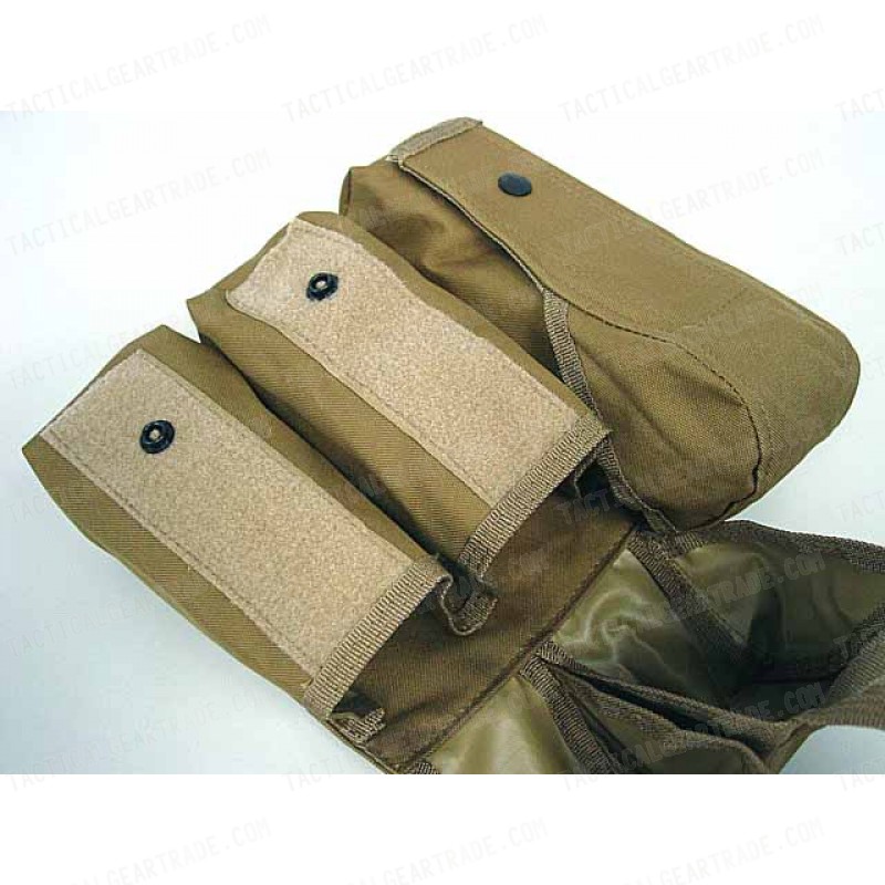 Airsoft Molle Triple AK Magazine Pouch Coyote Brown