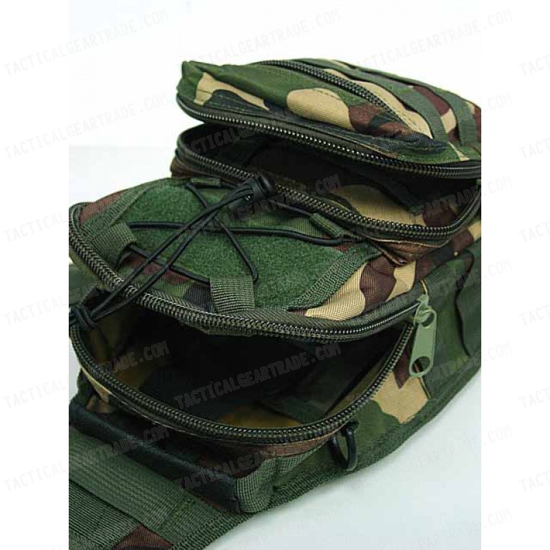 Tactical Utility Gear Shoulder Sling Bag Camo Woodland S