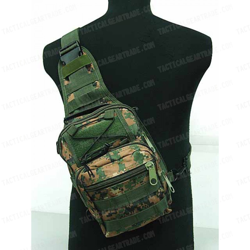 Tactical Padded Shoulder Sling - Woodland Camo With HK Clips, NSN 1005-01-526-8280