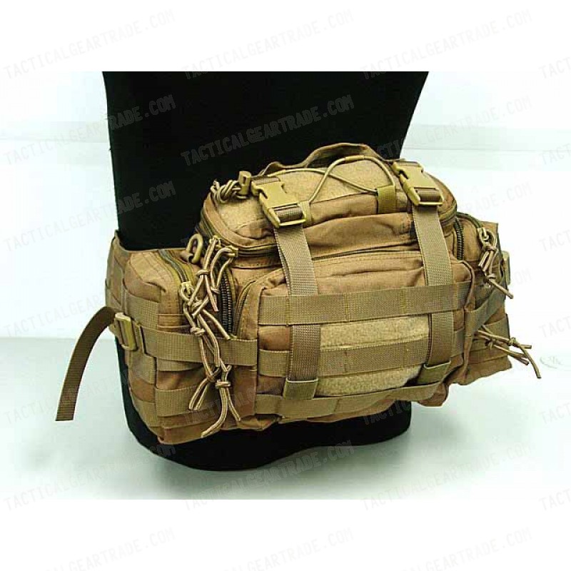 Molle Utility Gear Assault Waist Pouch Bag Coyote Brown