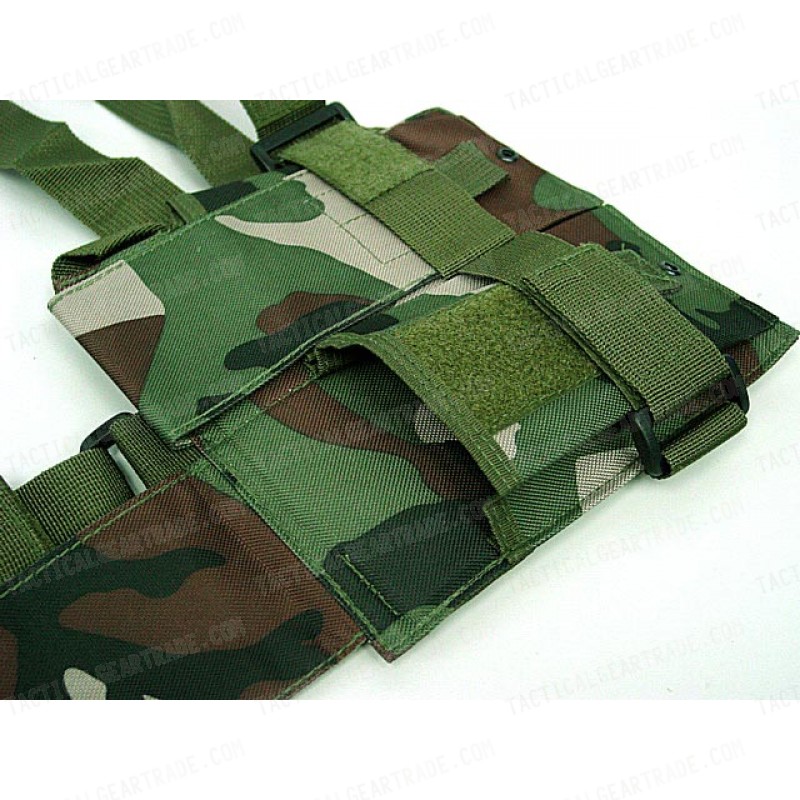 Double Magazine Drop Leg Pouch Camo Woodland